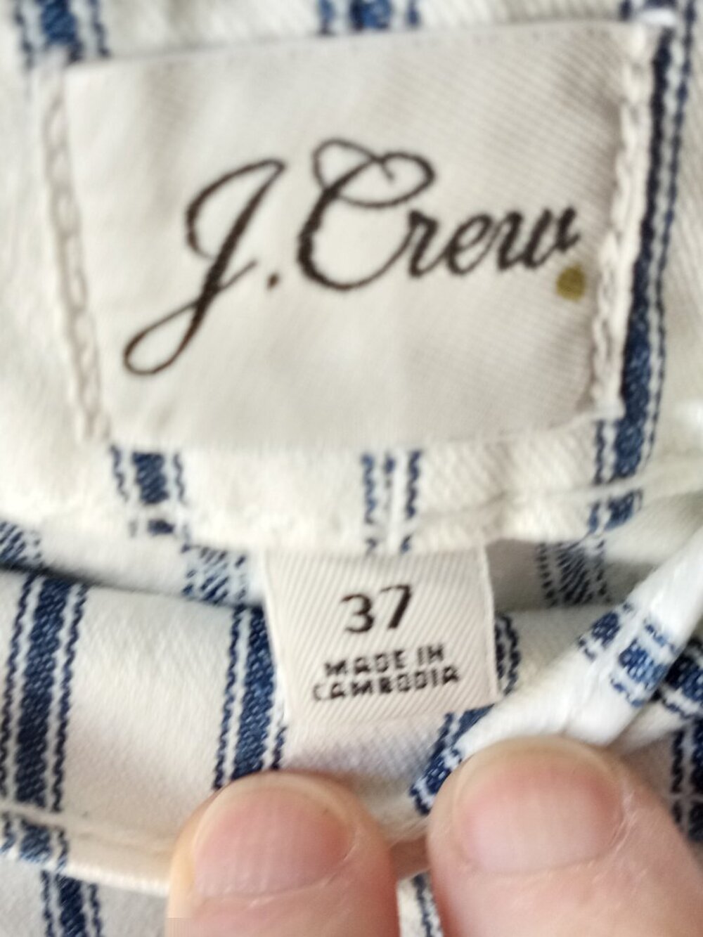 RE-IMAGINED By 'J.CREW' Wide Leg Pinstripe Pant Size 37 - Picture 6 of 9